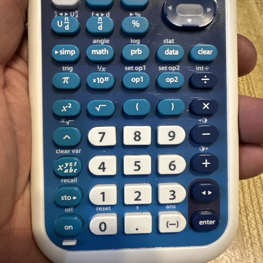 Texas Instruments TI-34 MultiView Scientific Calculator - Blue/White New Battery - Picture 7 of 10